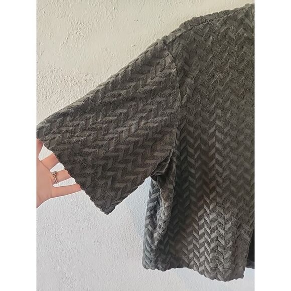 TERRY CLOTH Top Sweatshirt crop top Green jogger Y2k VINTAGE Nike Size Medium - Picture 4 of 5